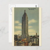 ヴィンテージエンパイアステート建物NYCはがき ポストカード (正面/裏面)