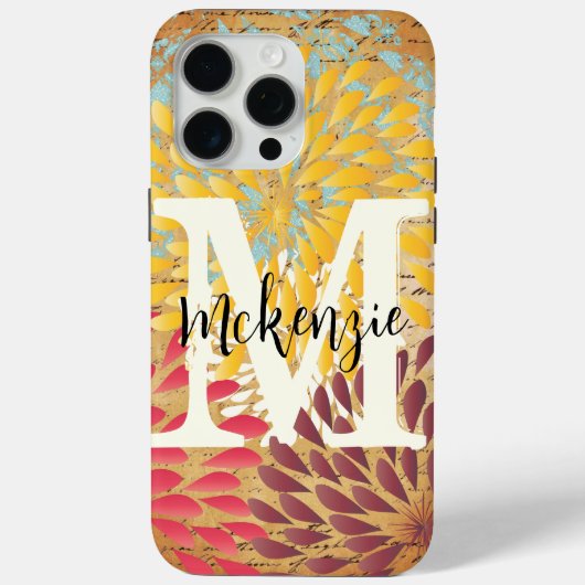 ヴィンテージエンフェラモダンフラワーモノグラムiPhone 5 Case-Mate iPhoneケース (裏面)