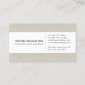 ヴィンテージエンブレムon Tan Linen (フェイク) 名刺 (裏面)