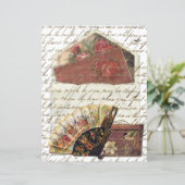 ヴィンテージエンベロープファンハットボックス書古い (スタンド正面)