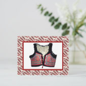 ヴィンテージエンボスフォーク衣装ベスト ポストカード (スタンド正面)