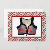 ヴィンテージエンボスフォーク衣装ベスト ポストカード (正面/裏面)