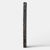 ヴィンテージエンボスブラウンレザー Case-Mate iPhoneケース (裏面 / 左)