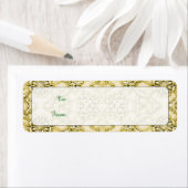 ヴィンテージエンボス金属金箔フローラデザイン ラベル (インサイチュ)