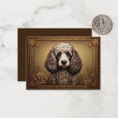 ヴィンテージエンボス銅プードルノートカード ノートカード (正面/裏面インサイチュ)