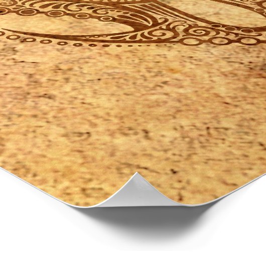 ヴィンテージエージジェミニ〔占星術の〕十二宮図 ポスター (角)