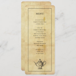 ヴィンテージエージド遭難スタイルメニュー 招待状