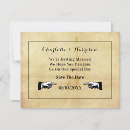 ヴィンテージエージド遭難スタイル日付保存 セーブザデート