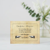 ヴィンテージエージド遭難スタイル日付保存 セーブザデート (スタンド正面)