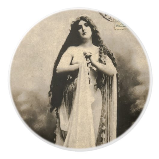 ヴィンテージエーテル女神はがき セラミックノブ (正面)