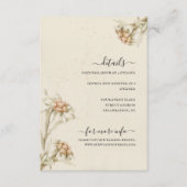 ヴィンテージエーデルワイスの花の水彩画　封筒 エンクロージャーカード (正面)