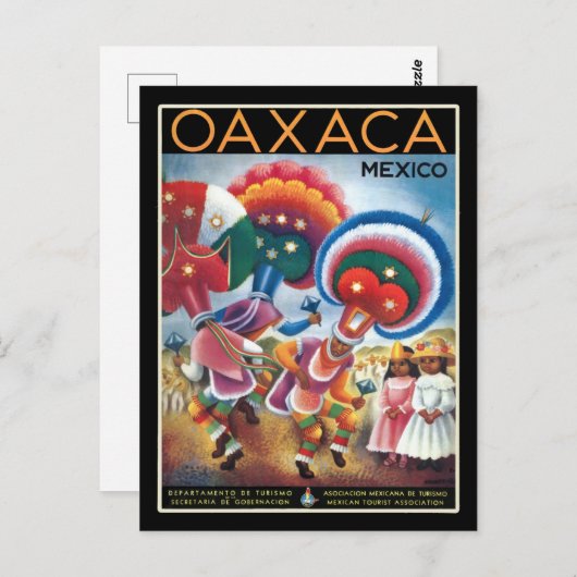 ヴィンテージオアハカメキシコレトロ観光旅行 ポストカード (正面/裏面)