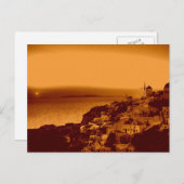 ヴィンテージオイアサンセットサントリーニギリシャ葉書 ポストカード (正面/裏面)