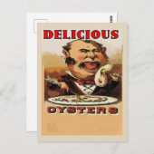 ヴィンテージオイスターフェスティバル，ニューオーリンズ， LA ポストカード (正面/裏面)
