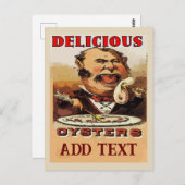 ヴィンテージオイスターフェスティバル,ニューオーリンズ, LA ポストカード (正面/裏面)