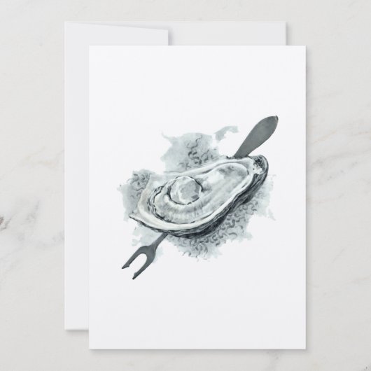 ヴィンテージオイスターロースト招待状テンプレート 招待状 (裏面)