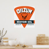 ヴィンテージオイルツム油徴候 ポスター (キッチン)