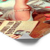 ヴィンテージオイル塗装コラージピンアップ ポスター (角)