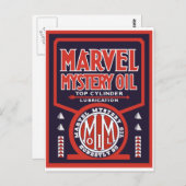 ヴィンテージオイル看板の複製 ポストカード (正面/裏面)