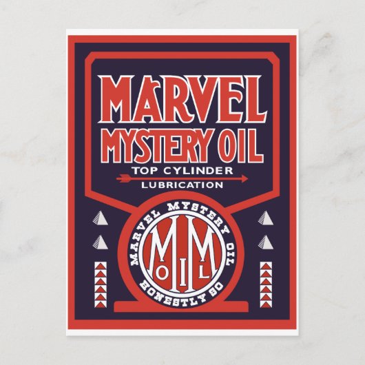 ヴィンテージオイル看板の複製 ポストカード (正面)