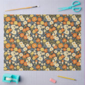 ヴィンテージオインスパイアレンジおよび黄色デイジーフローラ 薄葉紙 (クラフト)