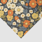 ヴィンテージオインスパイアレンジおよび黄色デイジーフローラ 薄葉紙 (詳細)