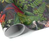 ヴィンテージオウムのジャングル1パターン ラッピングペーパー (ロールコーナー)