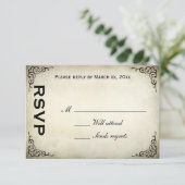 ヴィンテージオウムのチューリップ応答カード 出欠カード (スタンド正面)