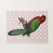 ヴィンテージオウム鳥オンレトロアート ジグソーパズル (横)