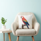 ヴィンテージオウム – バードオールドイラストレーションアート クッション (椅子)