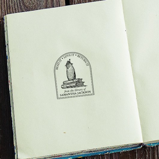 ヴィンテージオウルカスタム 図書館から ラバースタンプ