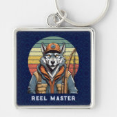 ヴィンテージオオカミ引退贈与漁師パパ キーホルダー (正面)