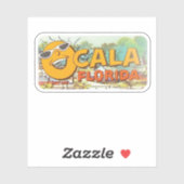 ヴィンテージオカラフロリダと笑う太陽顔 シール (シート)