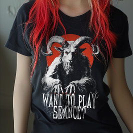 ヴィンテージオカルトゴシックバプホメスエアンスホラー Tシャツ