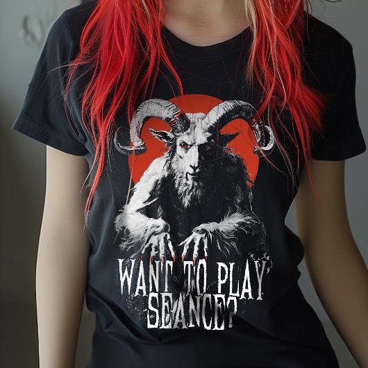 ヴィンテージオカルトゴシックバプホメスエアンスホラー Tシャツ