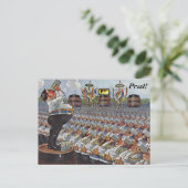 ヴィンテージオクトーバーフェストオクトーバーフェストトーストハガキ ポストカード (スタンド正面)