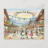 ヴィンテージオクトーバーフェストトーストはがき ポストカード (正面)