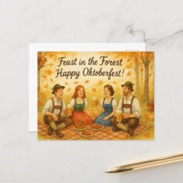 ヴィンテージオクトーバーフェストトーストはがき ポストカード