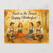 ヴィンテージオクトーバーフェストトーストはがき ポストカード (正面)