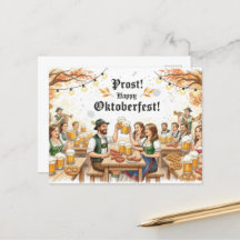 ヴィンテージオクトーバーフェストトーストはがき