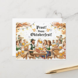 ヴィンテージオクトーバーフェストトーストはがき ポストカード