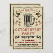 ヴィンテージオクトーバーフェストパーティの招待状 招待状 (正面/裏面)