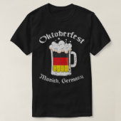ヴィンテージオクトーバーフェストミュンヘン、ドイツ国旗の飲用 Tシャツ (デザイン正面)
