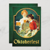 ヴィンテージオクトーバーフェスト招待状 招待状 (正面/裏面)