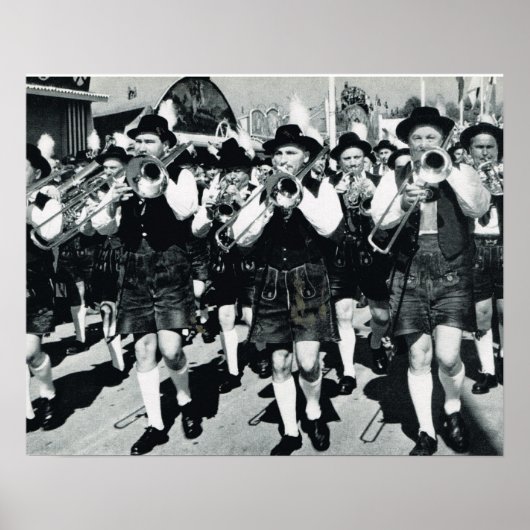 ヴィンテージオクトーバーフェスト、ミュンヘン、ブラスバンド ポスター (正面)