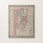 ヴィンテージオクラホマの地図（1869年） ジグソーパズル (縦)