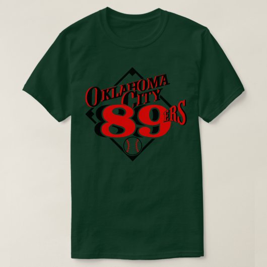 ヴィンテージオクラホマシティー89ers野球1 tシャツ (デザイン正面)
