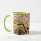 ヴィンテージオクラホマ図画インディアン域地図 マグカップ (左)