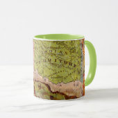 ヴィンテージオクラホマ図画インディアン域地図 マグカップ (正面右)