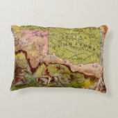 ヴィンテージオクラホマ州のインディアン地図 アクセントクッション (裏面)